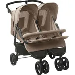 vidaXL Dvojitý kočárek ocel [10242] Barva: taupe