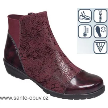 Dámská zdravotní obuv SANTÉ CS/8081 BURGUNDY vycházková obuv vel.37-42, --- - 41