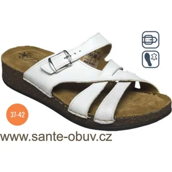 Dámská zdravotní obuv SANTÉ MN/22042 WHITE pantofel vel. 36-42, bílá - 39