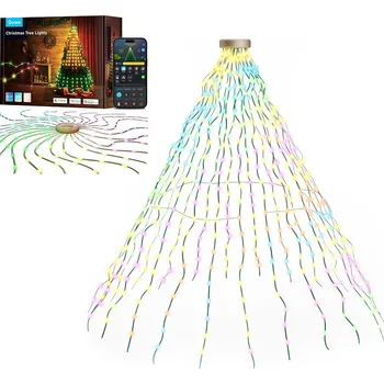 Vánoční osvětlení Govee H6800 vánoční světelný řetěz na stromek 480 LED diod 24 pramenů 16 milionů barev délka 2,44 m bílá