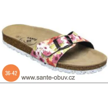 Dámská zdravotní obuv SANTÉ PT/74003 FLOWER pantofel vel. 36-42, květinový vzor - 41