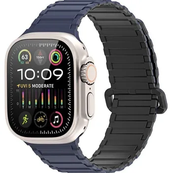 Řemínek na hodinky DUX DUCIS řemínek KJ nylon pro Apple Watch 42 / 44 / 45 / 49 mm černý/modrý