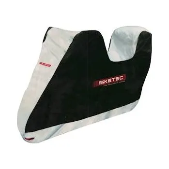 Plachta na motorové vozidlo BIKETEC plachta na motorku AQUATEC prostorem na zadní kufr barva černá/šedá, XL