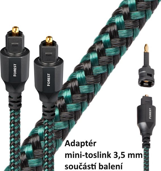 Audioquest Forest Optilink Toslink + 3,5 mm mini adaptér Délka: 0,75m QFOROPT0075