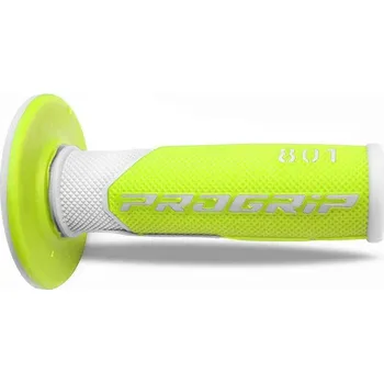 PROGRIP gripy PG801 OFF ROAD (22+25mm, délka 115mm) barva bílá/žlutá fluo (dvoudílné) (801