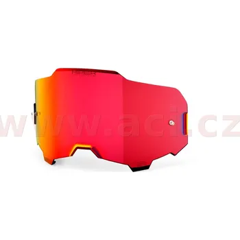 Motocyklové brýle 100percent náhradní plexi pro brýle 100% ARMEGA HIPER červené chromové, Anti-fog