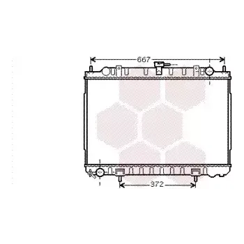 Chladič motoru VAN WEZEL Chladič vody VAW 13002240