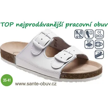 Dámská zdravotní obuv SANTÉ N/21/10 BÍLÁ zdravotní pantofel PRACOVNÍ, bílá - 41