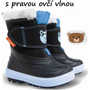 Pánská zimní obuv DEMAR dětské sněhule BEAR A 1507 modré vel.20-29, A modrá - 22-23