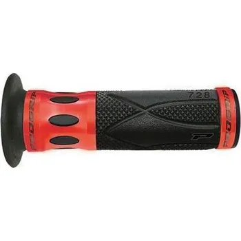 PROGRIP gumové gripy rukojetí PG728 ROAD ALU (22+25mm, délka 122mm) barva červená (jednodí