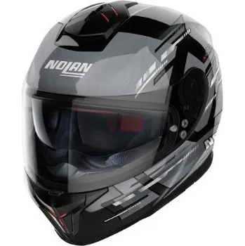 Auto-moto Moto helma Nolan N80-8 Meteor N-com Metal Black 67-3XL