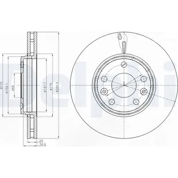 Brzdový kotouč Brzdový kotouč DELPHI BG4264
