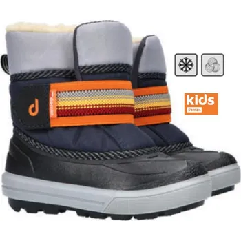 Pánská zimní obuv DEMAR dětské sněhule CRAZY 1508 A tm. modrá-šedá, vel.20-29, --- - 26-27