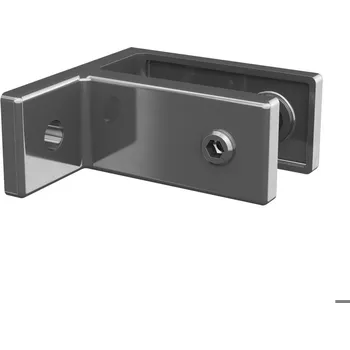 Zábradlí Spojka skla, na stěnu, bez gumové vložky Spojka skla, na stěnu, bez gumové vložky, pro sklo 16,76 - 21,52 mm, hliník, kartáčovaný, eloxovaný