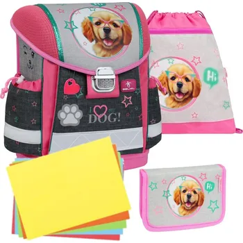 Školní batoh Školní aktovka Belmil 403-13 Classy I love My Dog (set s penálem a sáčkem) + DÁREK