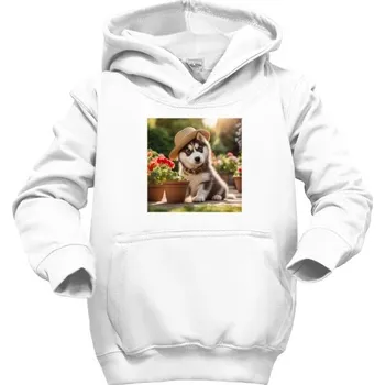 Chlapecká mikina Dětská mikina s kapucí s potiskem Husky zahradníkem dětské