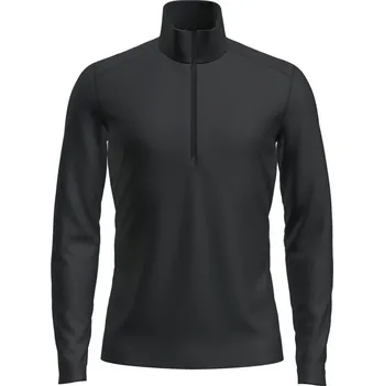 Pánské tričko tričko s dlouhým rukávem Merino pánské ICEBREAKER M 200 Oasis LS Half Zip BLACK - XS