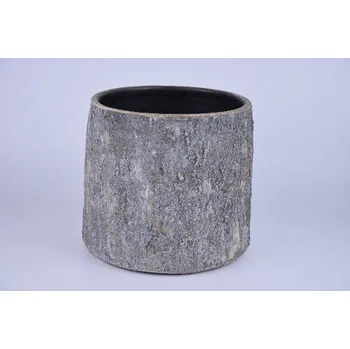 Obal na květináč keramický FARO, pr.20x18cm, hnědá|RUST BROWN|Ego Dekor