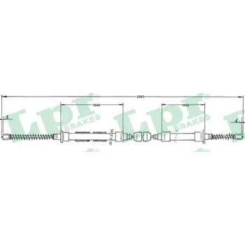 Lanko parkovací brzdy Tažné lanko, parkovací brzda LPR C0605B