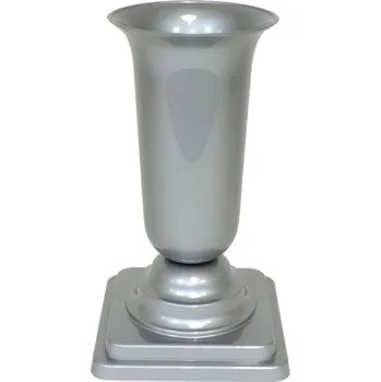 Váza váza hřbit. 15x15x31cm ŠEDÁ zátěžová