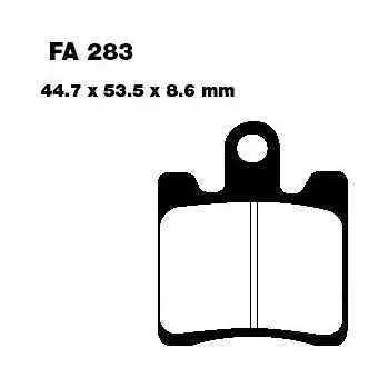 Brzdový komplet EBC SFA283/4 organické brzdové destičky pro motorku