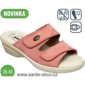 Dámská zdravotní obuv SANTÉ PO/5400 ROSA zdravotní pantofel, --- - 35