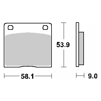 Brzdová destička SBS brzdové destičky KH36 STREET keramické