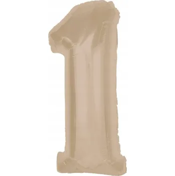 Balónek Godan Balónek fóliový číslo 1 matný latte 92cm