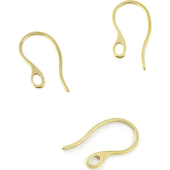 Materiál na výrobu šperku Háčky 22x11mm na náušnice zlacené - 1Ks+B - 1 Ks