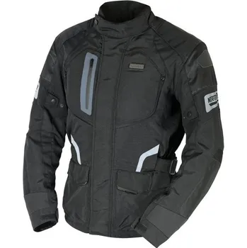 Moto bunda NERVE Spark Black černá cestovní bunda na motorku velikost M