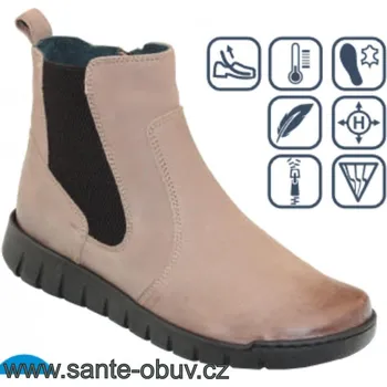 Dámská zdravotní obuv SANTÉ RE/017 TAUPE vycházková obuv vel.37-42, --- - 40