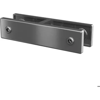 Zábradlí Spojka skla, rovná, bez gumové vložky, Spojka skla, rovná, bez gumové vložky, pro sklo 16,76 - 21,52 mm, hliník, kartáčovaný, eloxovaný