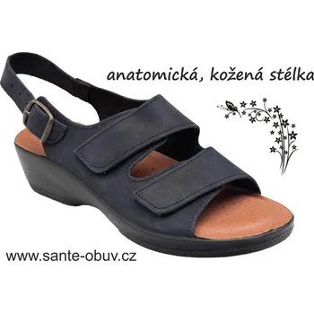 Dámská zdravotní obuv SANTÉ PO/3155 NERO zdravotní sandál, černá - 39