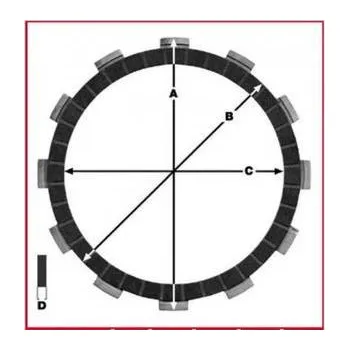 Spojka TRW MCC451-9 spojkové lamely YAMAHA FZS 600 FAZER (00-03) (EBS2347)