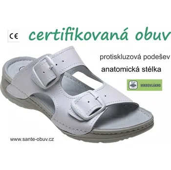 Dámská zdravotní obuv SANTÉ D/10/10 BÍLÁ zdravotní pantofel PRACOVNÍ, bílá - 37