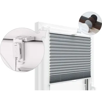 Roleta ZEBRA-SHOP PLISSÉ LUX / SIMPLE / SV.ŠEDÁ / PP159 Šířka plissé v cm: 22, KAT: B 111-150 cm