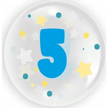 Balónek Tuban balónek číslice 5 kulatý 45 cm