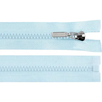 Zip Kostěný zip No 5 délka 50 cm s ozdobným jezdcem - 183 modrá ledová