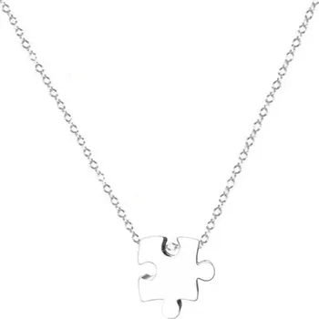 Řetízek Ocelový řetízek s přívěskem puzzle z chirurgické oceli 316L