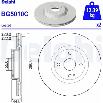 Brzdový kotouč Brzdový kotouč DELPHI BG5010C