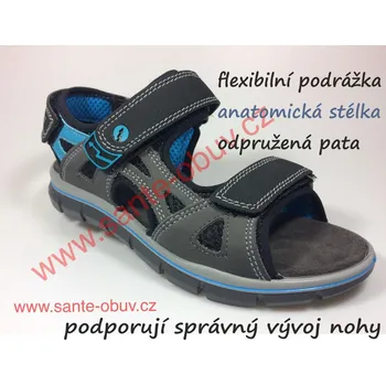 Dámská zdravotní obuv SANTÉ IC/332241 GRIGIO vycházkový sandál vel.31-35, --- - 31