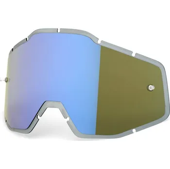 Motocyklové brýle 100percent náhradní plexi pro brýle 100% Injected Racecraft/Accuri/Strata modré chrom, Anti-fog