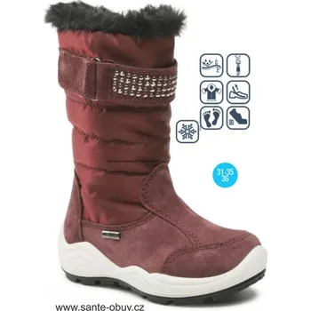Dámská zdravotní obuv SANTÉ IC/281248 BORDO zimní obuv, bordo - 31