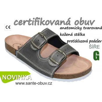 Dámská zdravotní obuv SANTÉ D/21/90/BP ANTRACIT zdravotní pantofel, antracit - 39