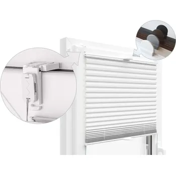 Roleta ZEBRA-SHOP PLISSÉ LUX / SIMPLE / BÍLÁ / PP151 Šířka plissé v cm: 27, KAT: A 80-110 cm