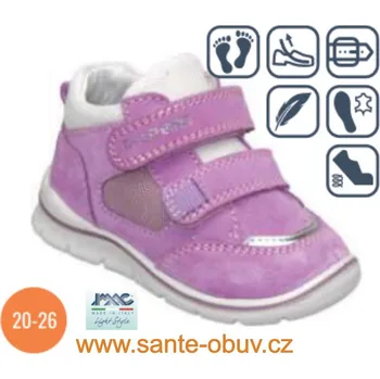 Dámská zdravotní obuv SANTÉ IC/383450 ROSA vych. obuv vel.20-26, --- - 25