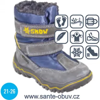 Dámská zdravotní obuv SANTÉ IC/283959 GRIGIO zimní obuv vel.21-26, --- - 25