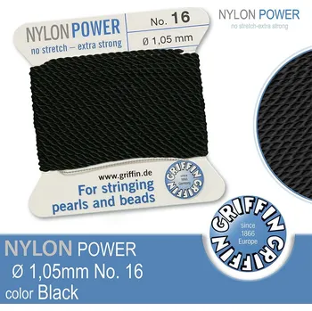 Nit NYLON Power velmi pevná nit GRIFFIN síla nitě 1,05mm Barva Black