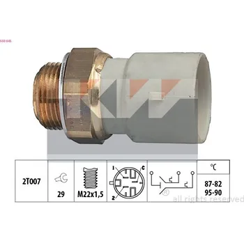 Ventilátor topení a klimatizace Teplotní spínač, větrák chladiče KW 550 645