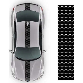 Samolepicí dekorace na vozidlo SAMOLEPKA na auto MOTIV PRUH HEXAGON 25x400 cm